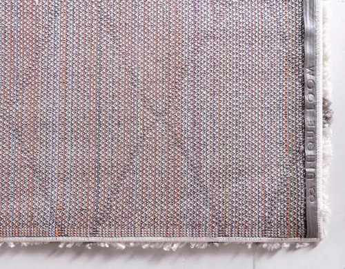Vista 6 de Unique Loom Rabat Shag Collection - Alfombra de área con enrejado (2 pies 2 pulgadas x 3 pies 1 pulgada, rectangular, marfil puro/gris)