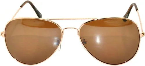 Vista 2 de Marco elegante del metal del oro de las gafas de sol de la lente de Brown de, Marrón