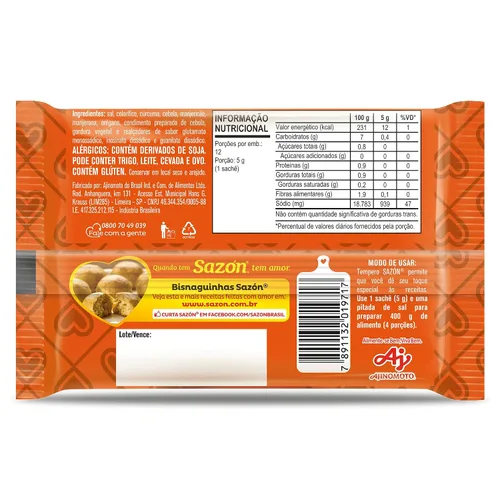Vista 2 de Condimento general Sazon/pasta, papas / 2.12 oz (12 x 0.18 oz) / SAZON/masas