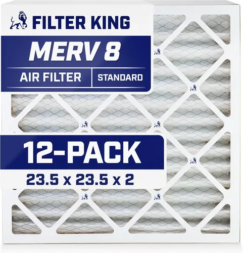 Vista 149 de Filter King Filtro de aire de 5.88 x 12.13 x 1 (MERV 8) (paquete de 12) filtros de horno de CA para control de polvo y alergias, fabricados en EE.