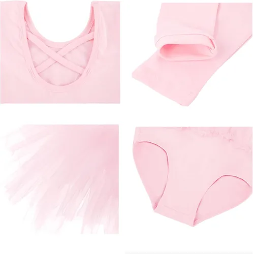 Vista 5 de EASTBUDDY Ballet Dress for Girls,Toddler Dance Leotard with Tutu Skirt Ballerina Outfit