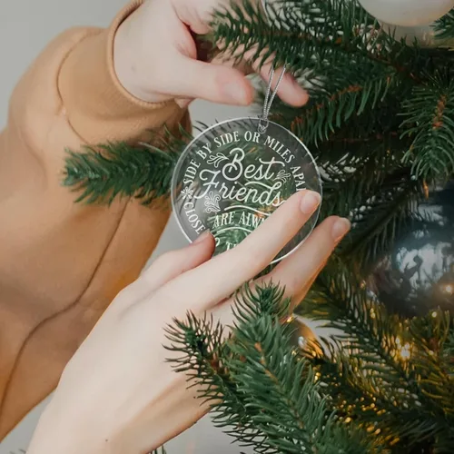 Vista 5 de BAD BANANAS Regalos para mejores amigos – Adorno de cristal de 3 pulgadas – Regalos para mejores amigas para mujeres – Adorno para decoración