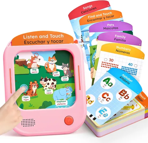 Vista 16 de JoyCat - Tableta de aprendizaje bilingüe para niños, 106 tarjetas parlantes español-inglés