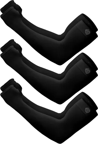 Vista 27 de Mangas para brazo, para hombres o mujeres. Para calentar o refrescar. Guantes de Compresión con factor de protección de los rayos ultravioleta UPF 1