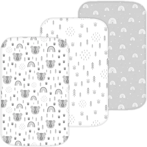 Vista 10 de TansyPanda - Sábanas de moisés Halo para BassiNest Luxe giratorias, calmantes, giratorias, lite, Essential Sleeper, paquete de 3, 33 x 17 pulgadas