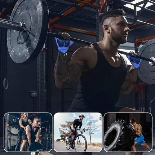 Vista 6 de LIONCO Guantes de entrenamiento para hombres y mujeres, guantes de levantamiento de pesas con gel transpirable acolchados de excelente agarre