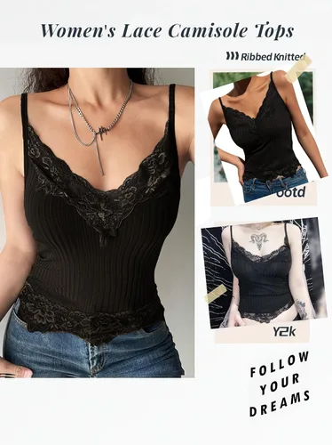 Vista 3 de BemorRun Camisola para mujer, de algodón, suave, cómoda, con encaje, camiseta
