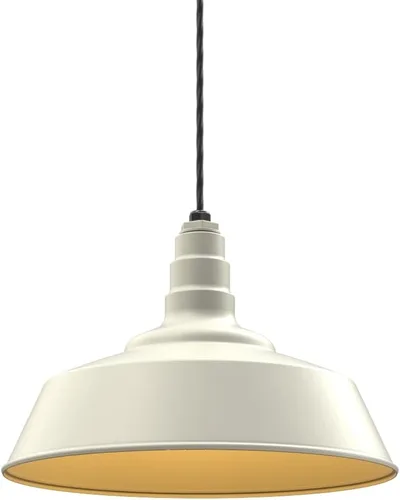 Vista 44 de Steel Lighting Co. Manhattan Warehouse Light Colgante montado en el techo Cúpula de 20 pulgadas vástago de 12 pulgadas Luz de granero
