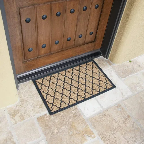 Vista 6 de Rubber-Cal Harmonious Garden Outdoor Coco - Tapete decorativo de goma para entrada, 18 x 30 pulgadas