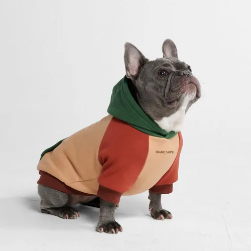 Vista 120 de Spark Paws Sudadera con capucha para perro, suéter de primera calidad para perros pequeños, medianos y grandes Trajes cálidos para bulldogs