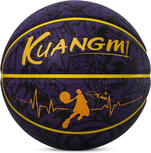 Vista 10 de Kuangmi Serie Rosa Balón de Baloncesto, Diseño Premium Estampado para Rendimiento Callejero, Tamaño Oficial para Hombres 7 de 29.5 Pulgadas