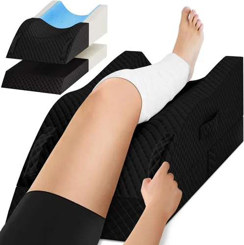 Vista 14 de Almohadas de elevación TranquilRelax para piernas después de cirugía, almohada de cuña de espuma viscoelástica ajustable para lesiones o descanso