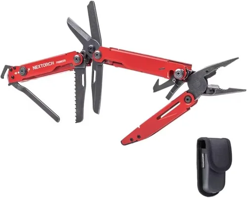Vista 11 de NEXTORCH PIONEER - Multiherramientas 14 en 1 de tamaño completo, juego de multiherramientas versátil con tijeras, alicates de punta, clip