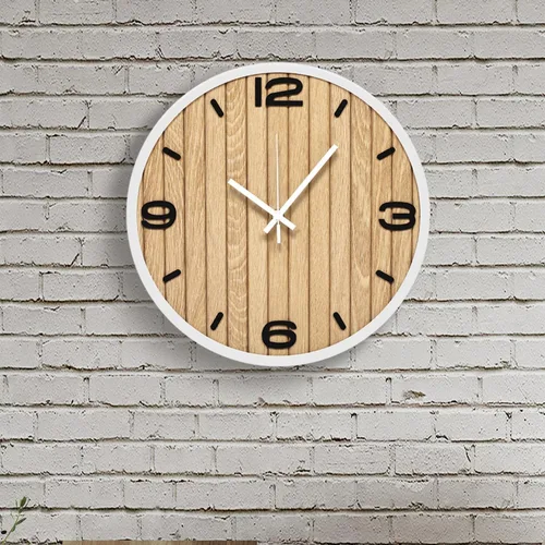 Vista 17 de Reloj de pared redondo de 10 pulgadas, funciona con pilas, de madera, de cuarzo, silencioso, decorativo, analógico, para apartamento, sala de estar