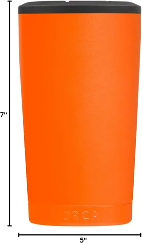 Vista 3 de ORCA Keep It Cool - Vaso aislado Koozie para latas y botellas, latas delgadas, enfriador de bebidas, naranja intenso