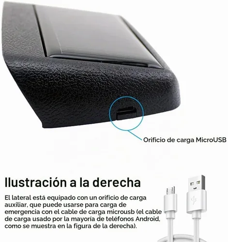 Vista 5 de Kakalote Reloj de coche LCD alimentado por energía solar, reloj luminoso para tablero de instrumentos con brillo ajustable, fecha, pantalla de luz