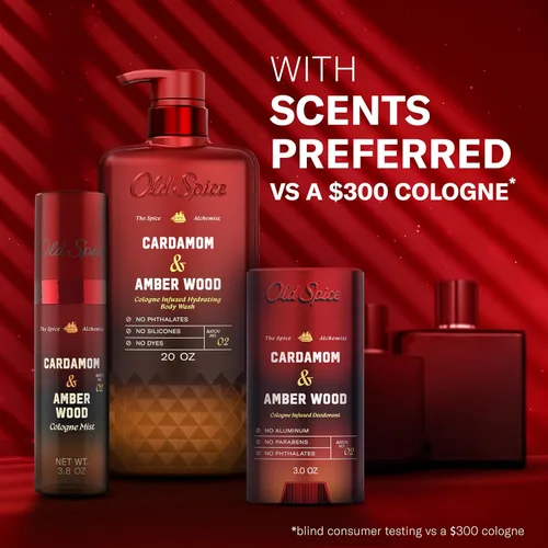 Vista 13 de Old Spice - Desodorante sin aluminio para hombres, cardamomo y madera
