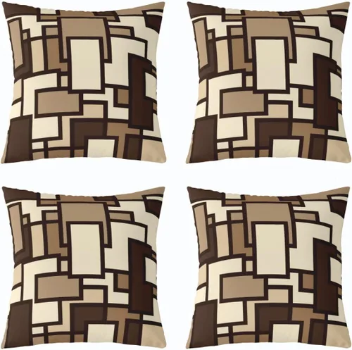 Vista 119 de Juego de 2 fundas de almohada abstractas de 16 x 16 pulgadas para niños, niñas, adolescentes, decoración de dormitorio, moderna a rayas, decoración