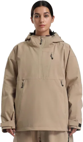 Vista 10 de GSOU SNOW Women's Snowboard Jacket Baggy Ski Jackets Waterproof Snow Hooded Coat Windproof Mountain Winter Outdoor Sports