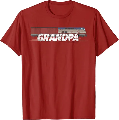 Vista 76 de RC Model Train Shirt Grandpa Train Boxcar HO Scale T-Shirt Negro