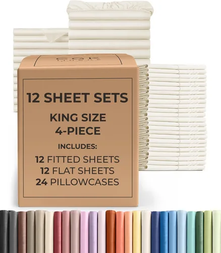Vista 208 de Pack of 2, Twin Size 3 Piece Sheet Set - Breathable & Cooling - White