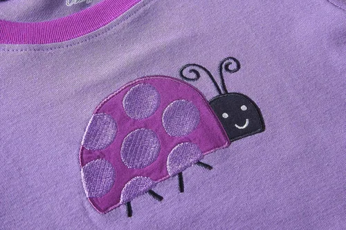 Vista 3 de KikizYe Conjunto de pijama de manga larga para niñas, 100% algodón