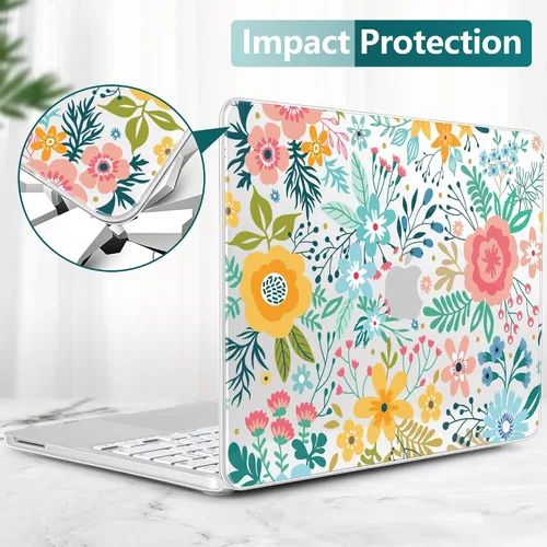 Vista 8 de TWOLSKOO Funda para MacBook Neo de 13 pulgadas 2026 A3404 A18 Pro Chip, funda rígida de plástico con adaptador tipo C, 2 fundas para cámara web