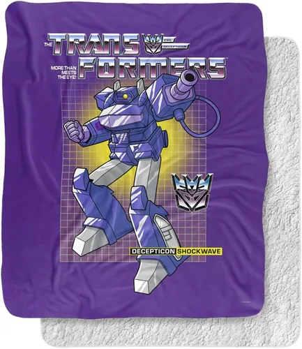 Vista 10 de Transformers Bumblebee Silky Touch Sherpa Back Manta súper suave