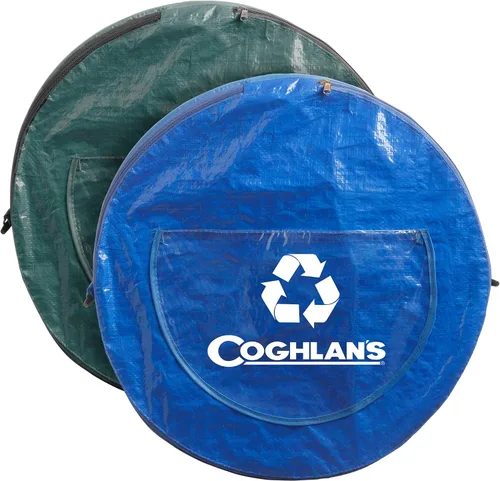 Vista 7 de Coghlan's Contenedor de Reciclaje Pop-Up Deluxe Duradero – Contenedor Plegable con Tapa con Cremallera, Clips para Bolsas y Puntos de Anclaje
