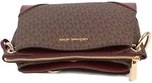Vista 3 de Michael Kors Bolso cruzado Nicole con triple compartimento Gris Pearl Grey