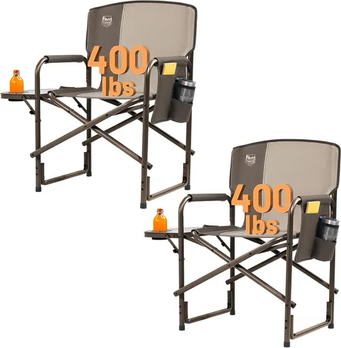 Vista 16 de TIMBER RIDGE Silla de camping de gran tamaño de aluminio, soporte 400lbs