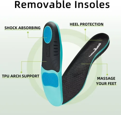 Vista 4 de OrthoComfoot Zapatos ortopédicos cómodos sin cordones para hombre con soporte de arco, mocasines ortopédicos para fascitis plantar, zapatos de lona