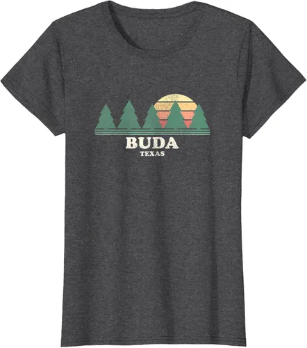 Vista 3 de Buda TX Vintage Throwback Tee Retro 70s Design T-Shirt
