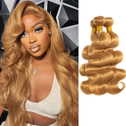 Vista 17 de Black Mix Blue Highlight Bundle Cabello humano ondulado 14 16 18 IN