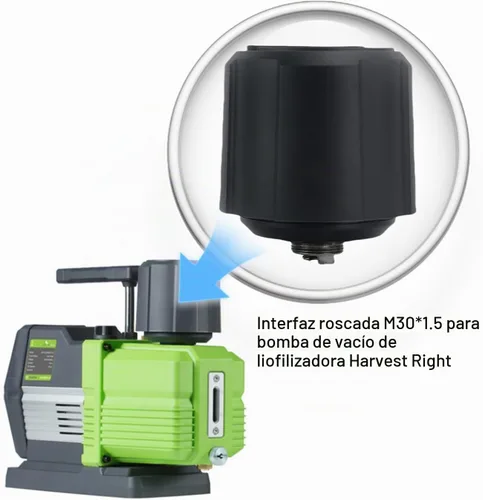 Vista 2 de Filtro de niebla de aceite compatible con bomba de vacío de secadora de congelación derecha de cosecha, bomba de vacío Premier, filtro de niebla