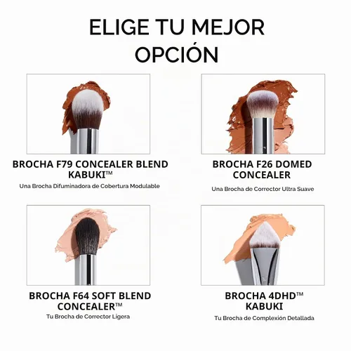 Vista 7 de Sigma Beauty F26 - Cepillo corrector abovedado, mezcla suave debajo