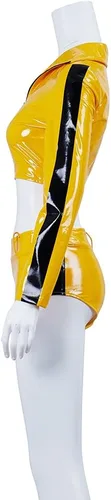 Vista 3 de LoliMiss Disfraz de Kill Bill para mujer, Beatrix Kiddo The Bride Cosplay Battle Suit Halloween