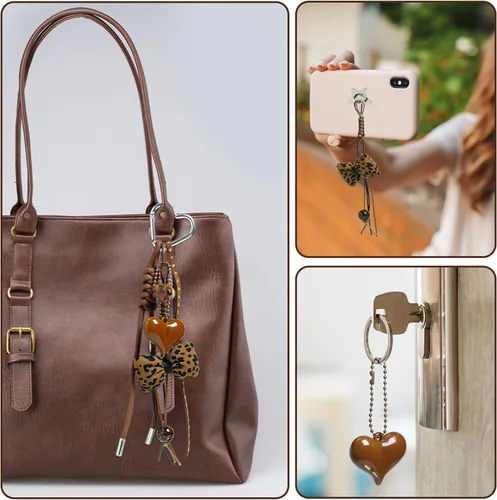 Vista 5 de Cute Keychain Charms For Women,Retro Backpack Bag Charms Ornaments,Beautiful Lucky Keychain Ornaments Decoration