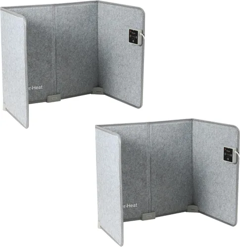 Vista 6 de WHISPERHEAT Calentador para debajo del escritorio, silencioso y energéticamente eficiente, calentador personal debajo del escritorio para piernas