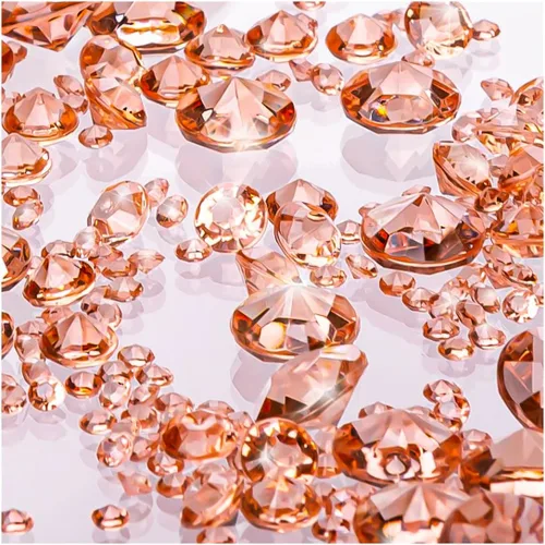 Vista 5 de Decoraciones de fiesta transparentes de lujo; gemas dispersas brillantes y relleno de jarrón para decoración elegante de mesa de centro de mesa