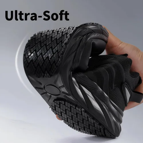 Vista 3 de Zapatos de trabajo antideslizantes para hombre, antideslizantes, para cocina, restaurante y servicio de alimentos, ligeros, transpirables, zapatos