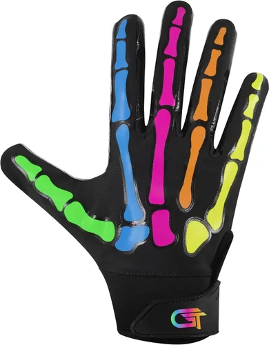 Vista 3 de Glorious Traders Youth Football Gloves American Wide Receiver Football Gloves for Adult Men Women & Boys with Super Sticky Silicone Grip Palms