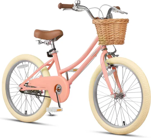 Vista 30 de Petimini Vintage Kids Bike for Girls, 12–20 Inch Classic Bicycle with Wicker Basket & Bell, High Tensile Steel Frame, Training Wheels (12–18”), 85%