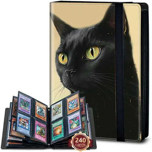 Vista 30 de Rossy Carpeta de tarjetas con 4 bolsillos, carpeta de tarjetas intercambiables, álbum de colección de tarjetas, para 160 tarjetas de carga lateral