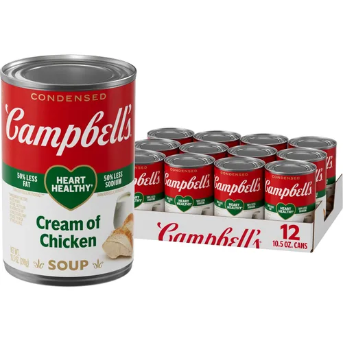 Vista 8 de Campbell's Sopa Condensada de Crema de Pollo 98% Libre de Grasa, Lata de 10.5 oz (Paquete de 12)