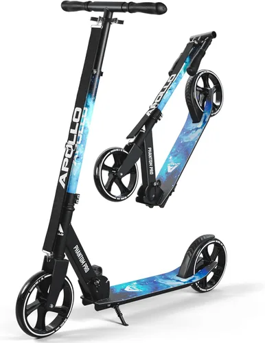 Vista 2 de APOLLO Patín plegable para adultos, adolescentes y niños a partir de 6 años con ruedas grandes (XXL), scooters plegables con opciones de rueda