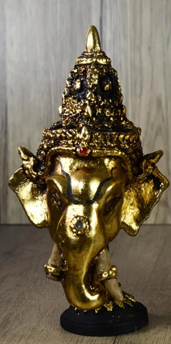 Vista 2 de BUDDHO Máscara tailandesa de Khon, esculturas tailandesas, ramayana, resina, drama, coleccionable, artesanía tailandesa, decoración (Ganesha)