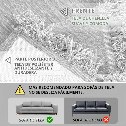 Vista 5 de MEETSKY - Funda para sofá de tamaño pequeño, fundas para sofás, funda para sofás reclinables, funda deslizante lavable de chenilla suave y mezcla