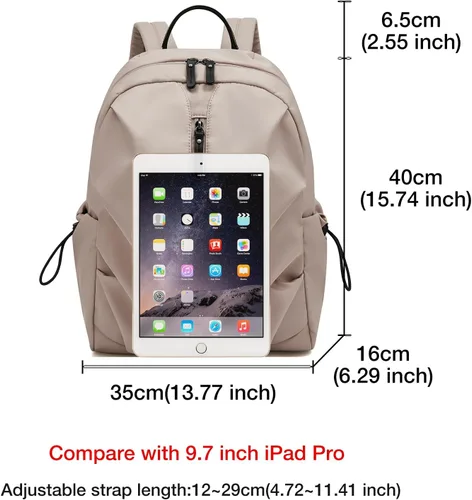 Vista 2 de LAORENTOU Backpack For Women Waterproof Backpack Purse Lightweight Travel Backpack Sports Backpack Nylon Backpacks (Pink)