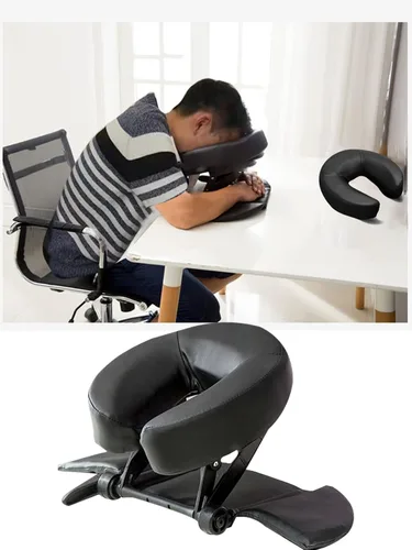 Vista 3 de Cojín universal para masaje, reposacabezas y cuello, para sillas de masaje, cama de spa (negro)